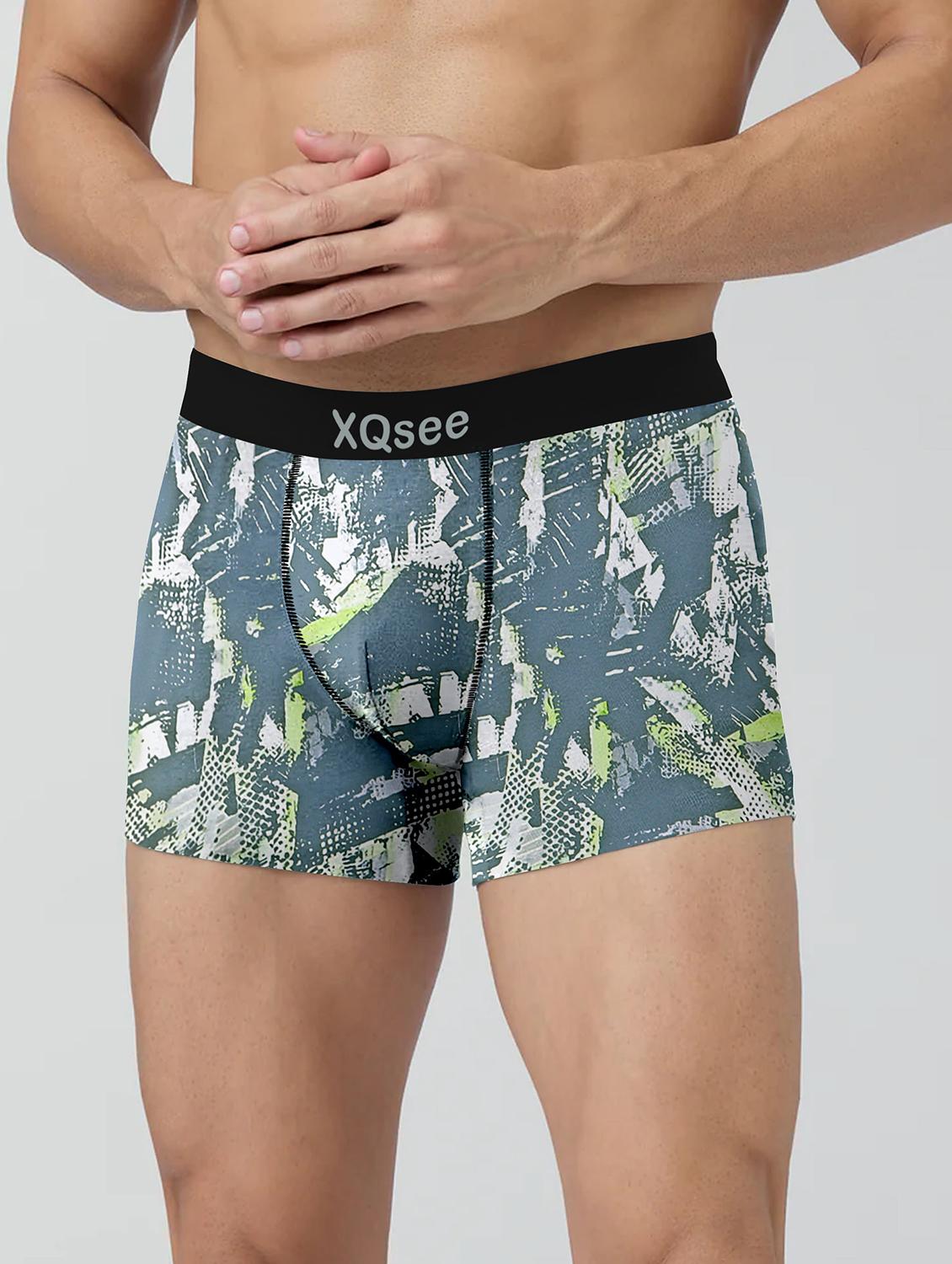 men pack of 4 printed low rise trunks brief - 21793343 - Standard Image - 1