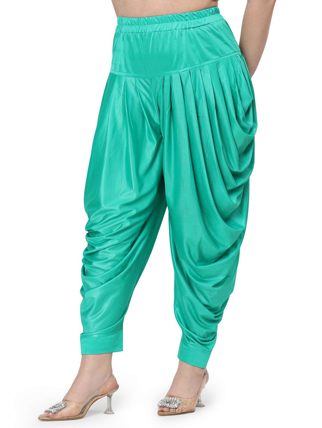 women solid mid rise dhoti salwar - 21793407 -  Standard Image - 1