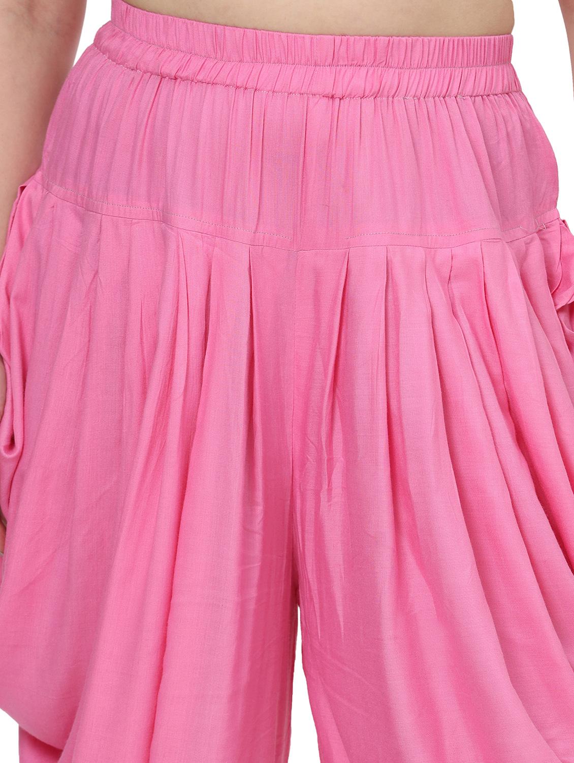 women solid mid rise dhoti salwar - 21793408 - Standard Image - 4