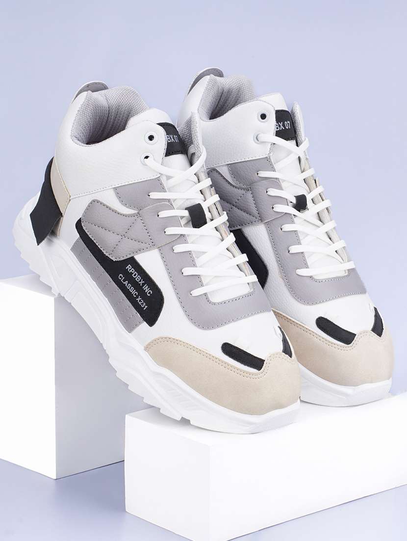 men white lace up sneaker - 21793824 -  Standard Image - 1