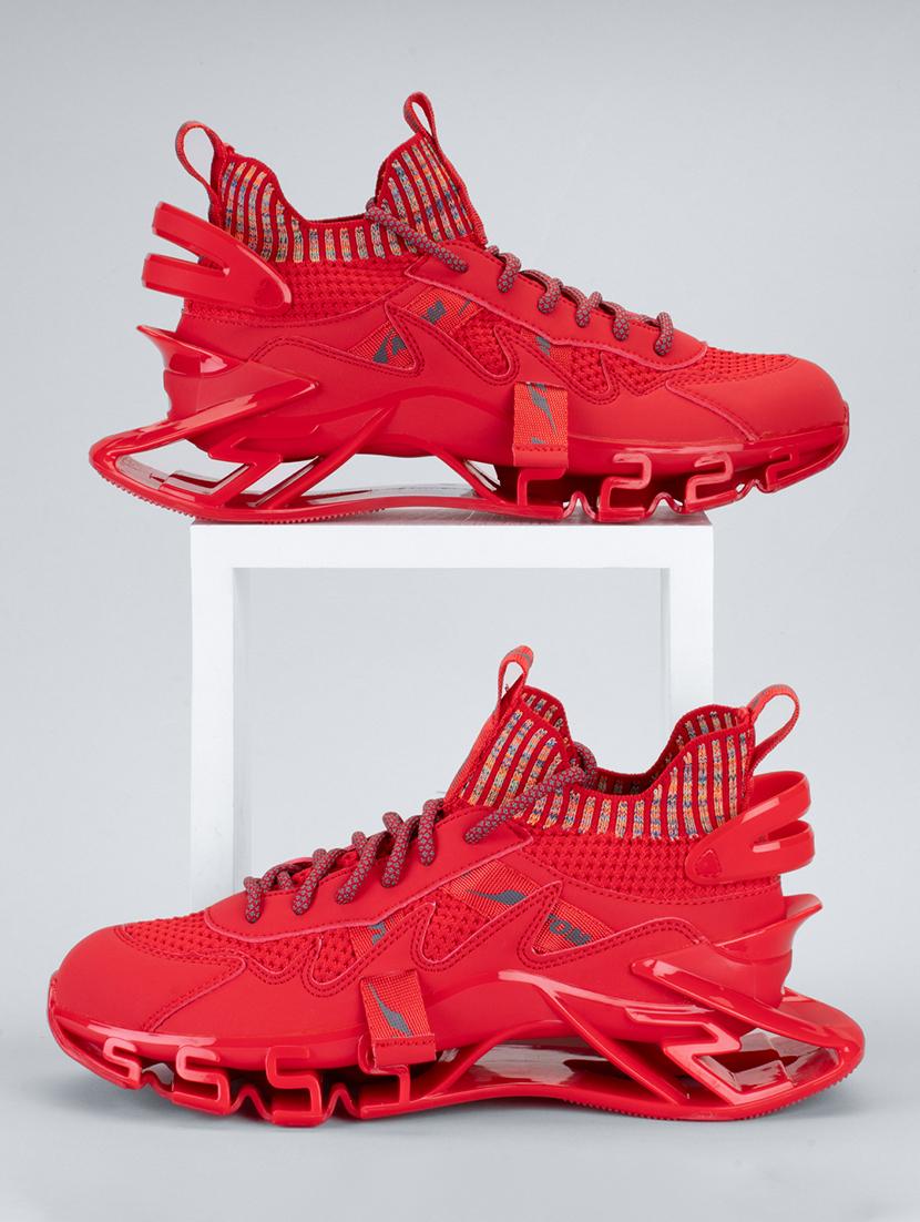 men red lace up sneaker - 21793846 -  Zoom Image - 0