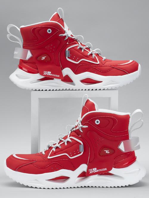men red lace up sneaker - 21793893 -  Standard Image - 0