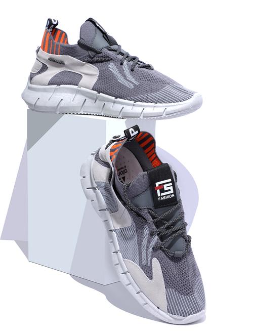men grey lace up sport shoe - 21793927 -  Standard Image - 0