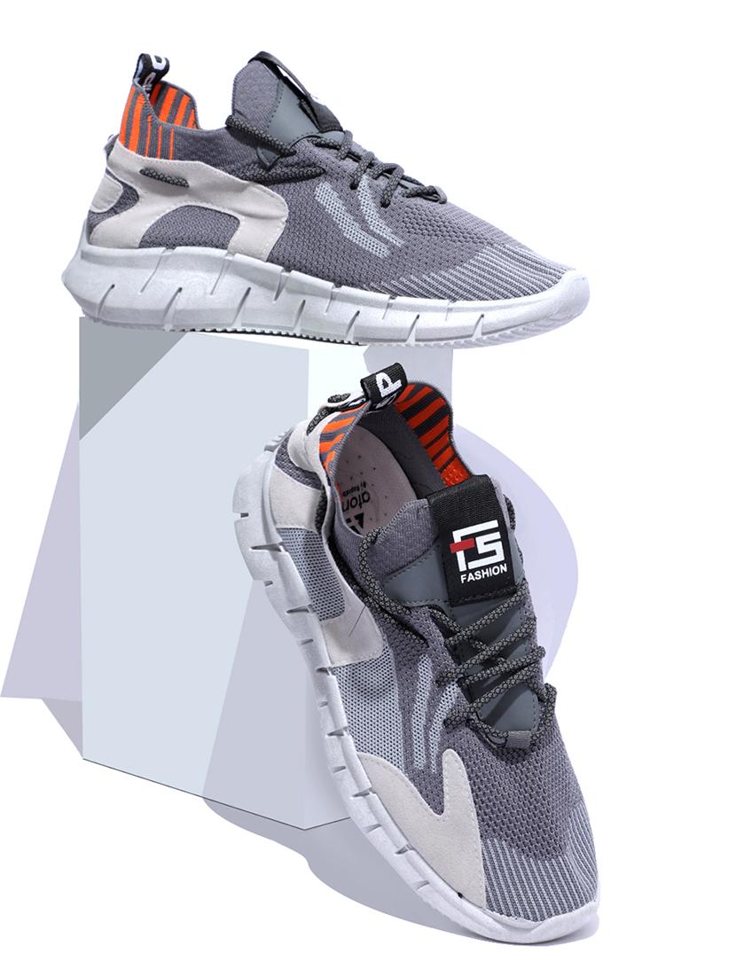 men grey lace up sport shoe - 21793927 -  Zoom Image - 0