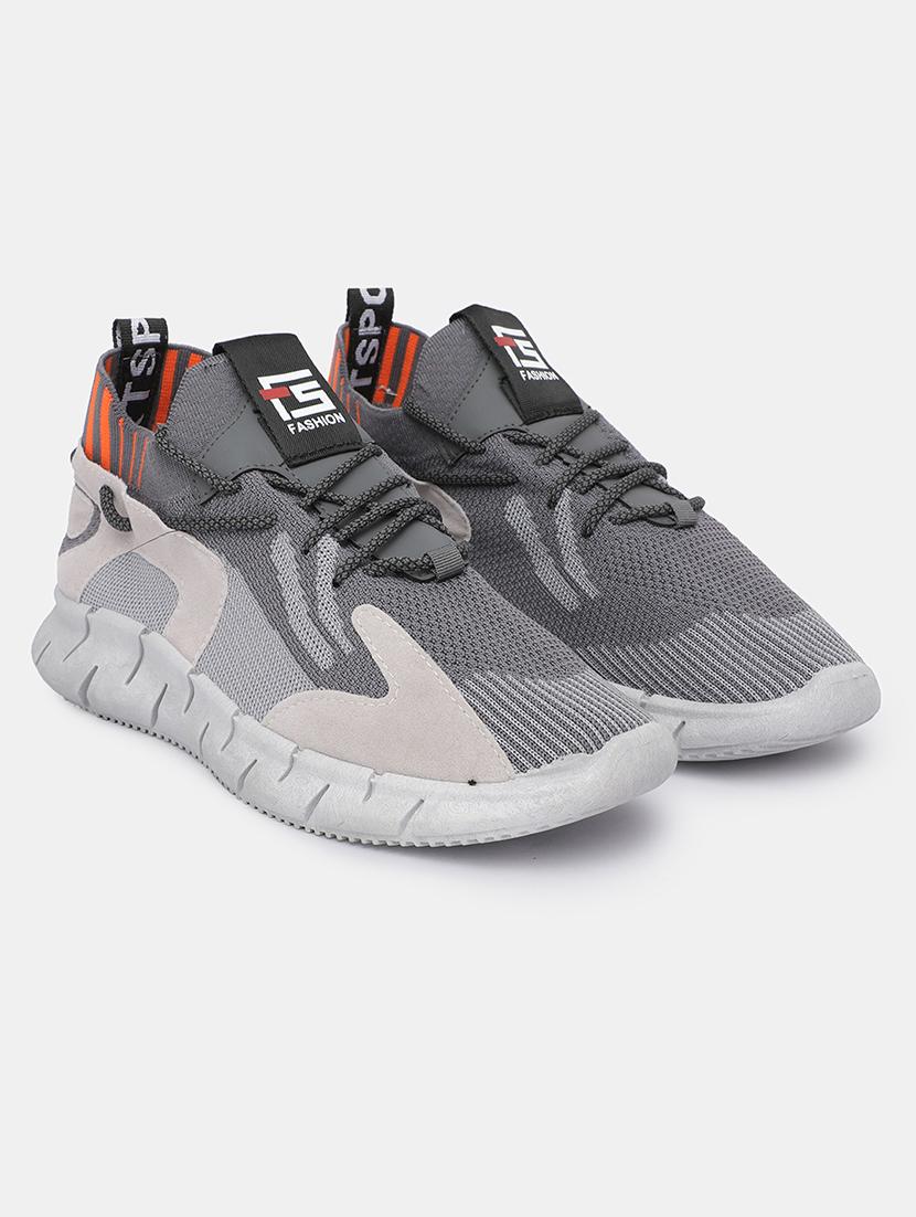 men grey lace up sport shoe - 21793927 -  Standard Image - 1