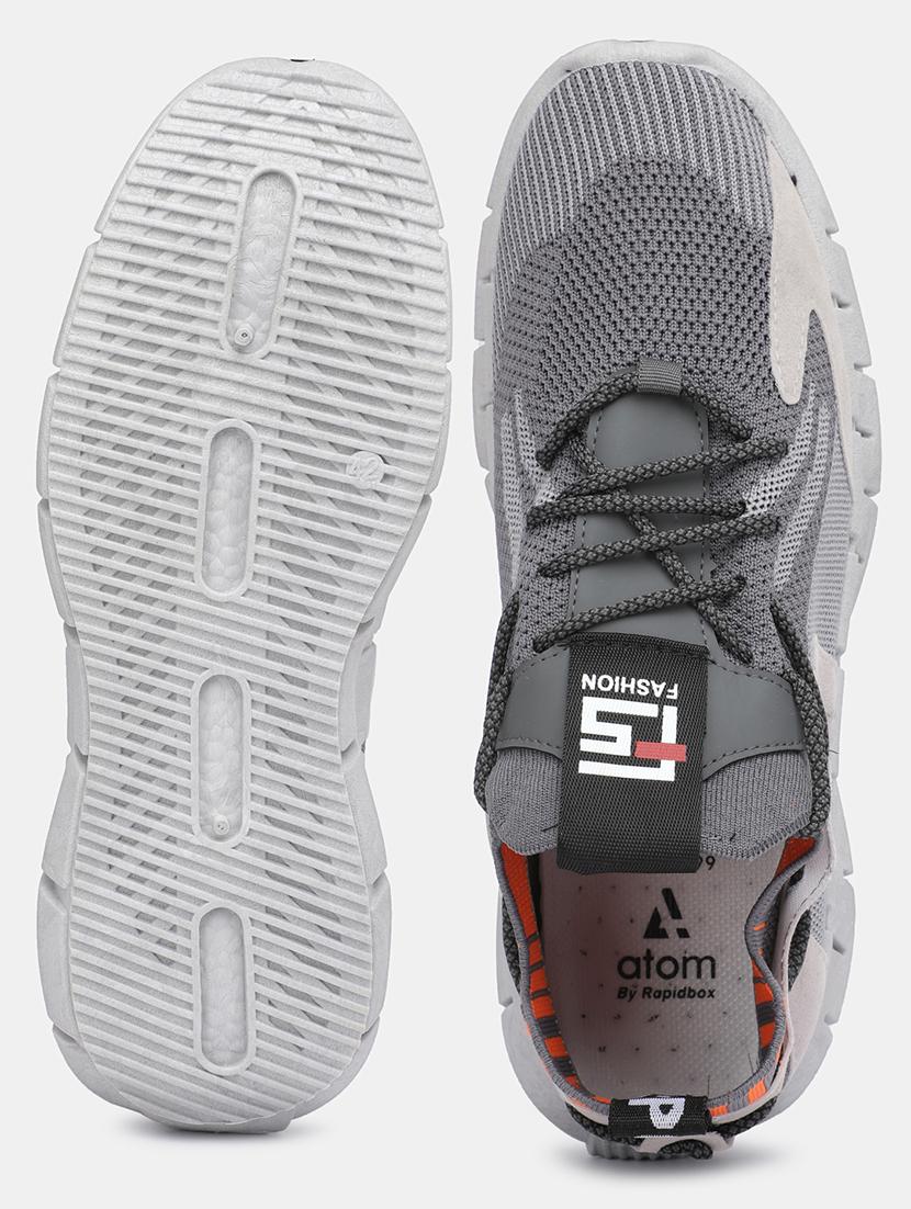 men grey lace up sport shoe - 21793927 - Standard Image - 4