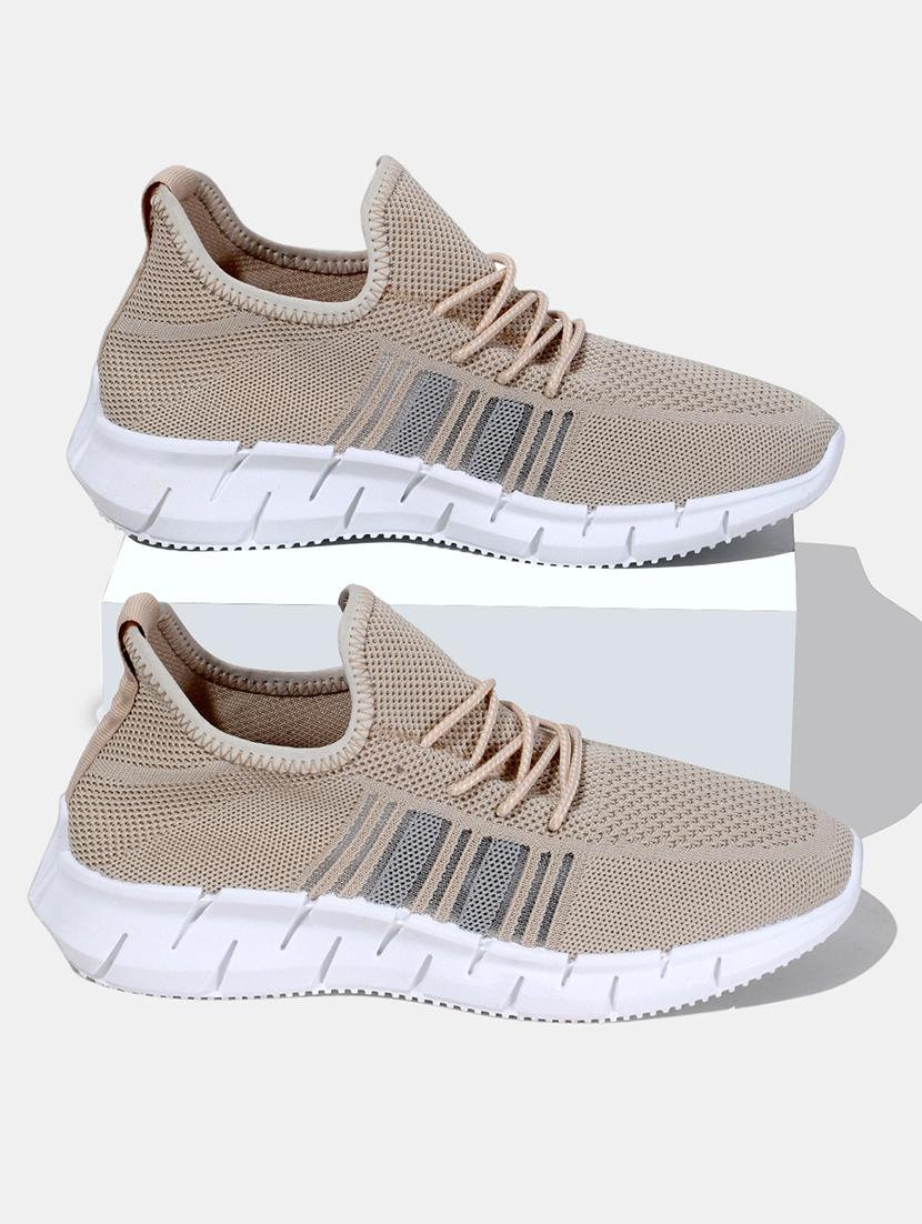 men beige lace up sport shoe - 21793929 -  Standard Image - 1