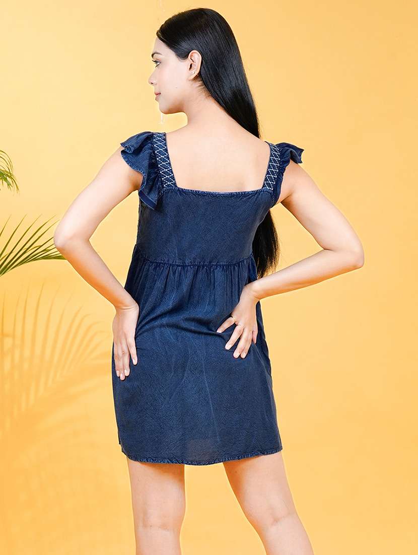 women embroidered sleeveless a-line dress - 21793954 - Standard Image - 4
