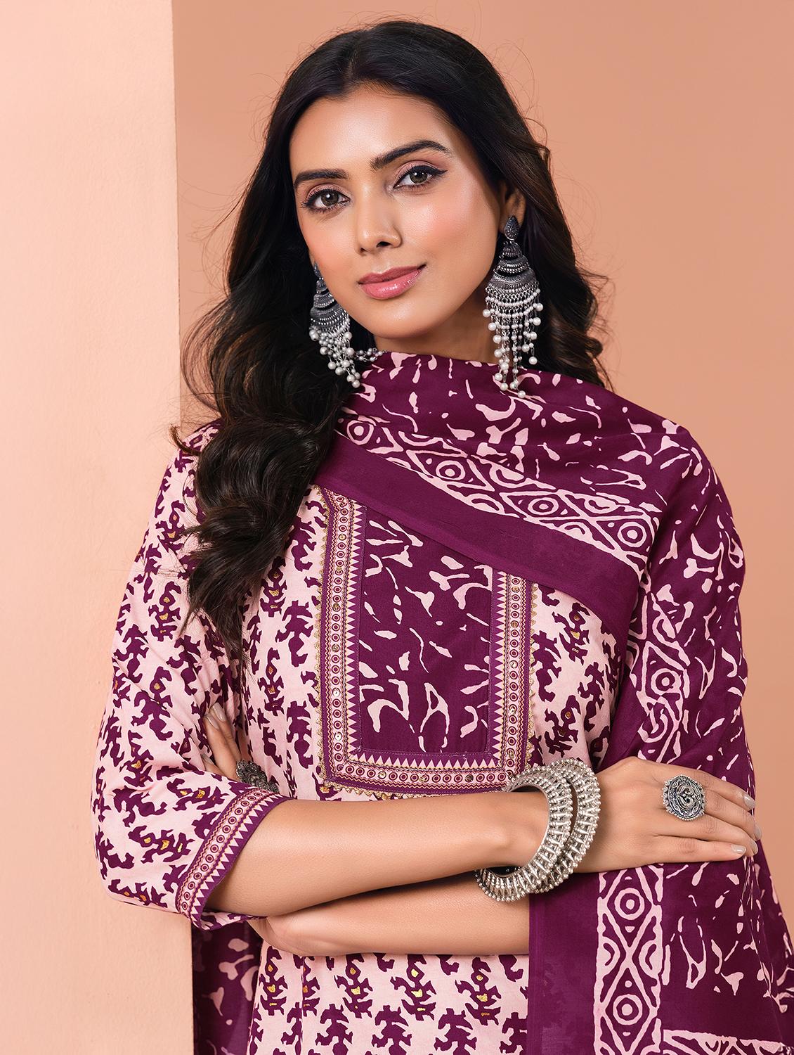 women three quarter sleeve kurta salwar with dupatta set - 21794200 - Standard Image - 4