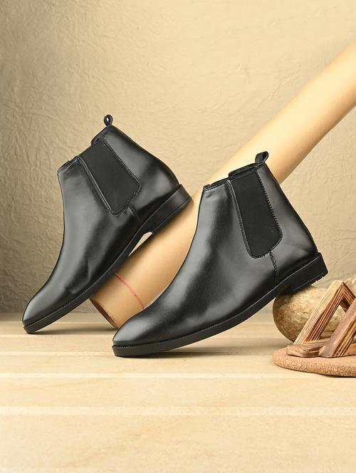 men black slip on boot - 21794203 - Standard Image - 0
