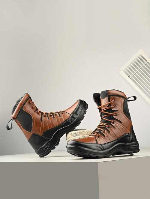 men tan lace up boot - 21794214 -  Standard Image - 0