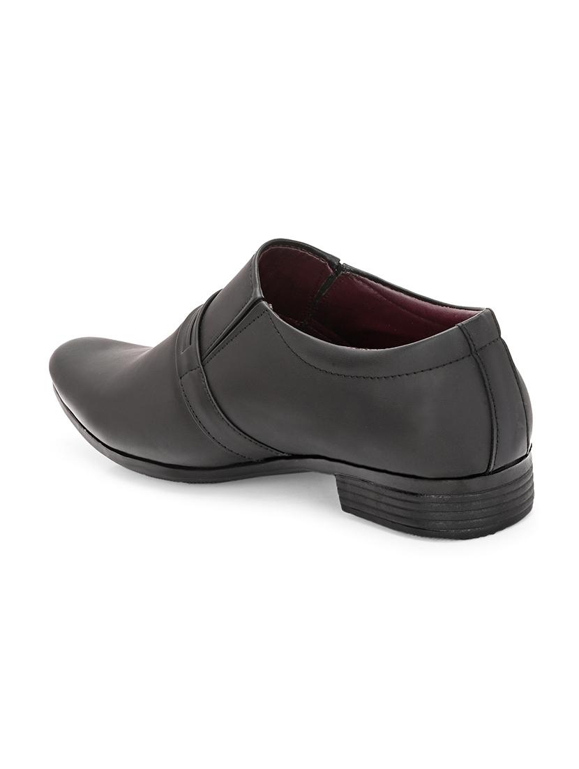 men black slip on formal shoes - 21794215 - Standard Image - 4