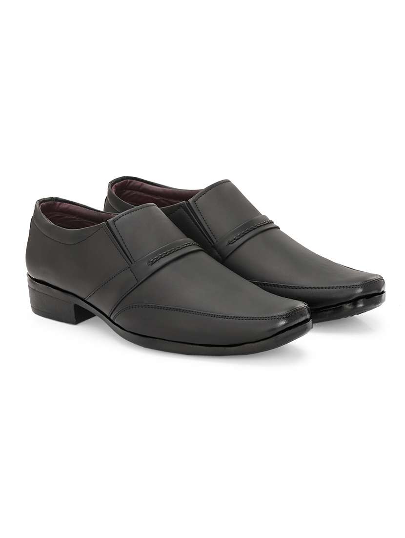 men black slip on formal shoes - 21794216 -  Standard Image - 1