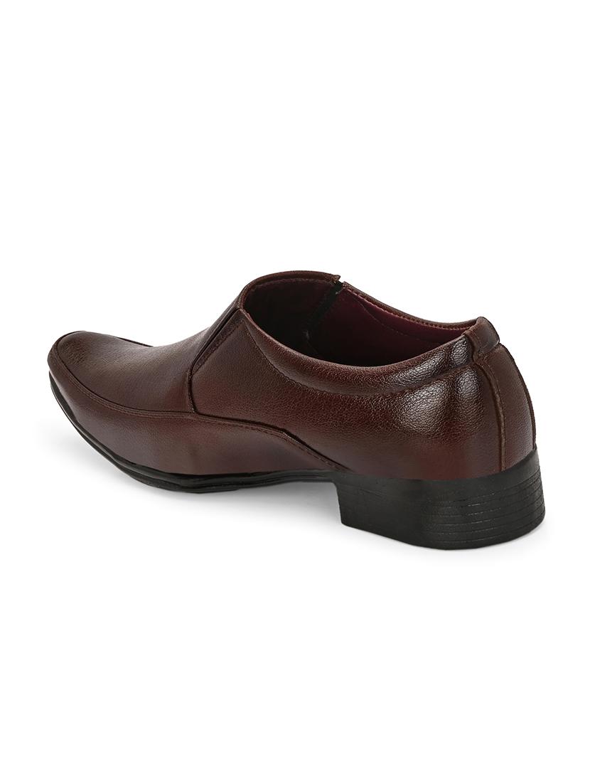 men brown slip on formal shoes - 21794219 - Standard Image - 4