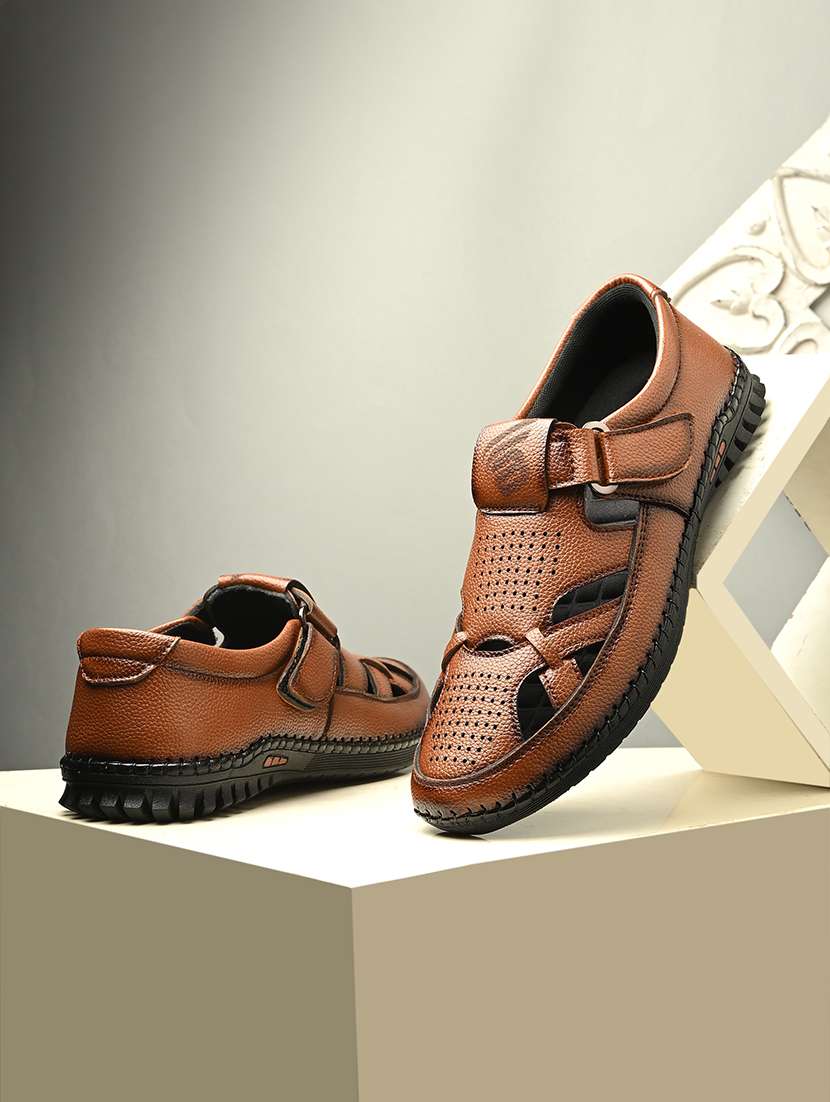 men tan fisherman sandal