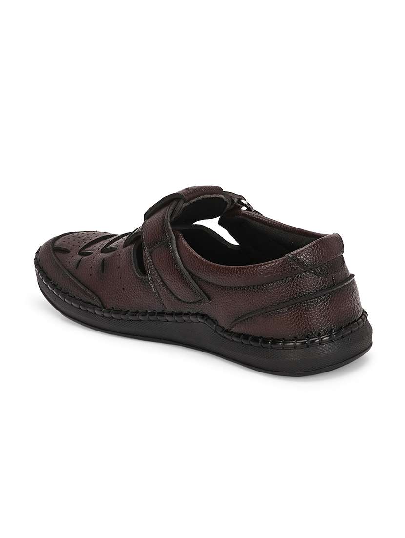 men brown fisherman sandal - 21794226 - Standard Image - 4