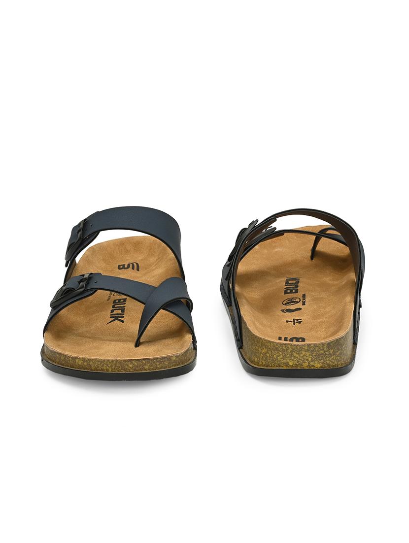 women blue toe separator slipper - 21794237 - Standard Image - 4