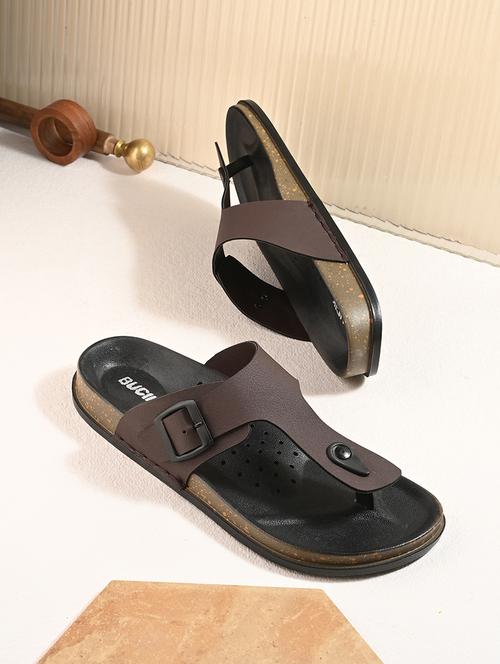 women brown toe separator slipper - 21794239 - Standard Image - 0