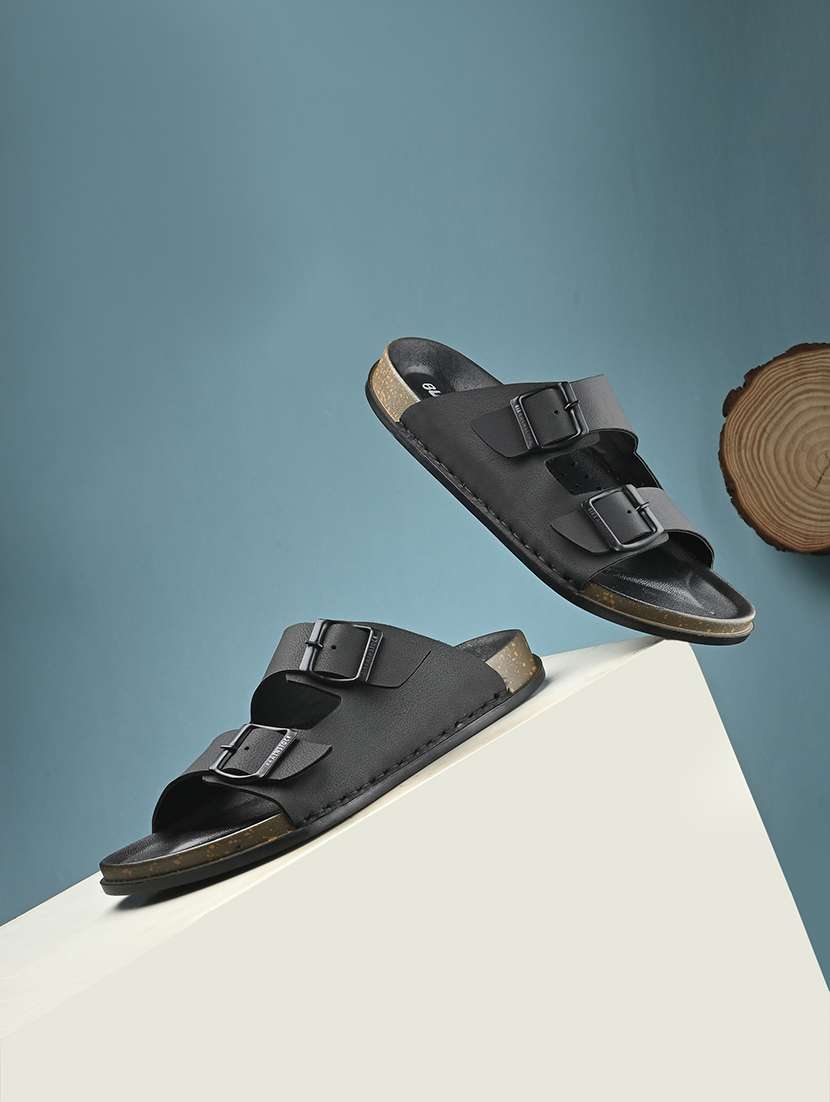 men black slip on slider