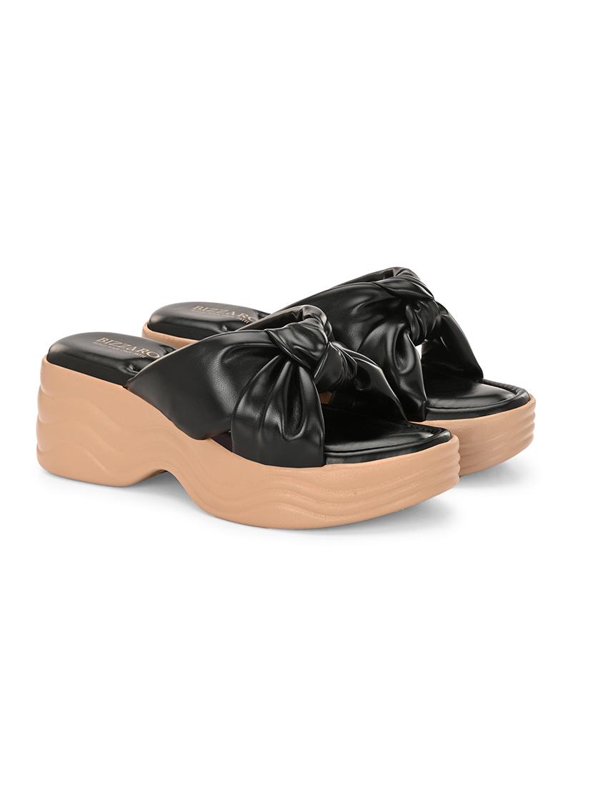 women black slip on wedge - 21794254 - Standard Image - 1