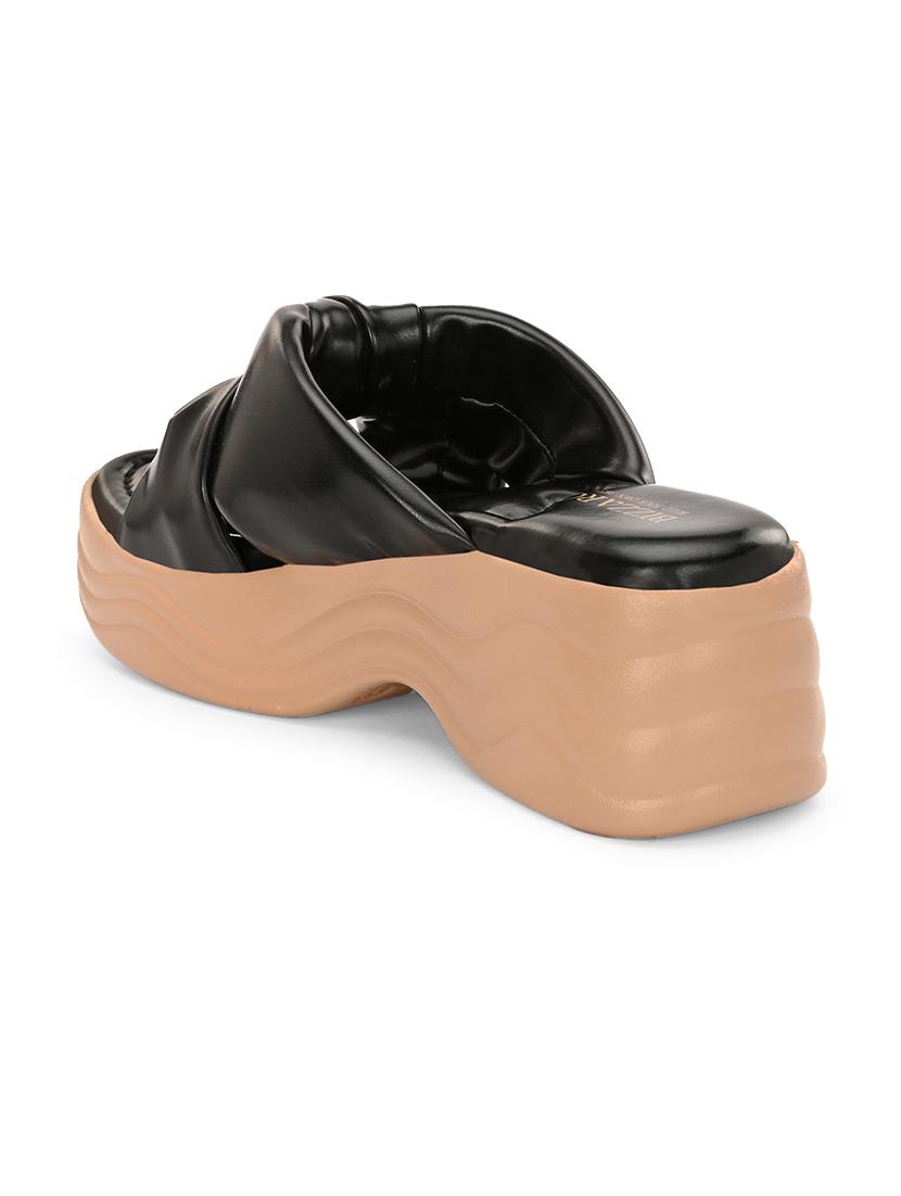 women black slip on wedge - 21794254 - Standard Image - 4