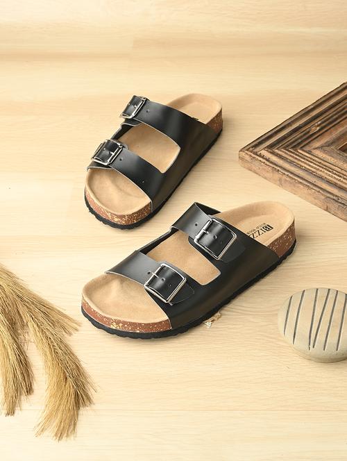 women black slip on sandal - 21794259 - Standard Image - 0