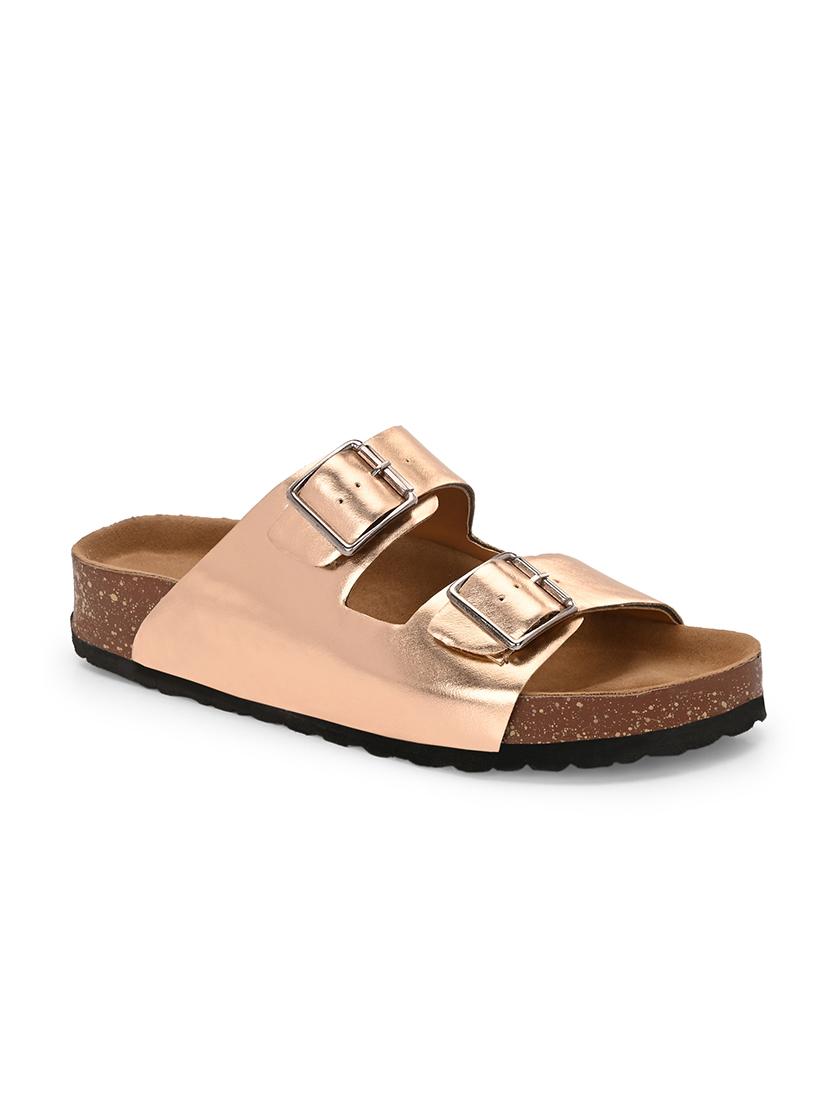 women metallic slip on sandal - 21794264 - Standard Image - 1