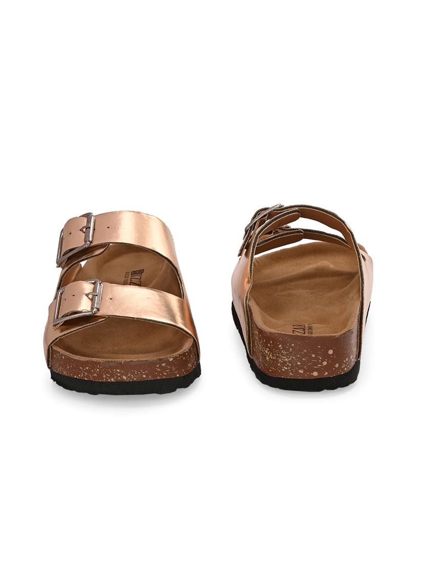 women metallic slip on sandal - 21794264 - Standard Image - 4