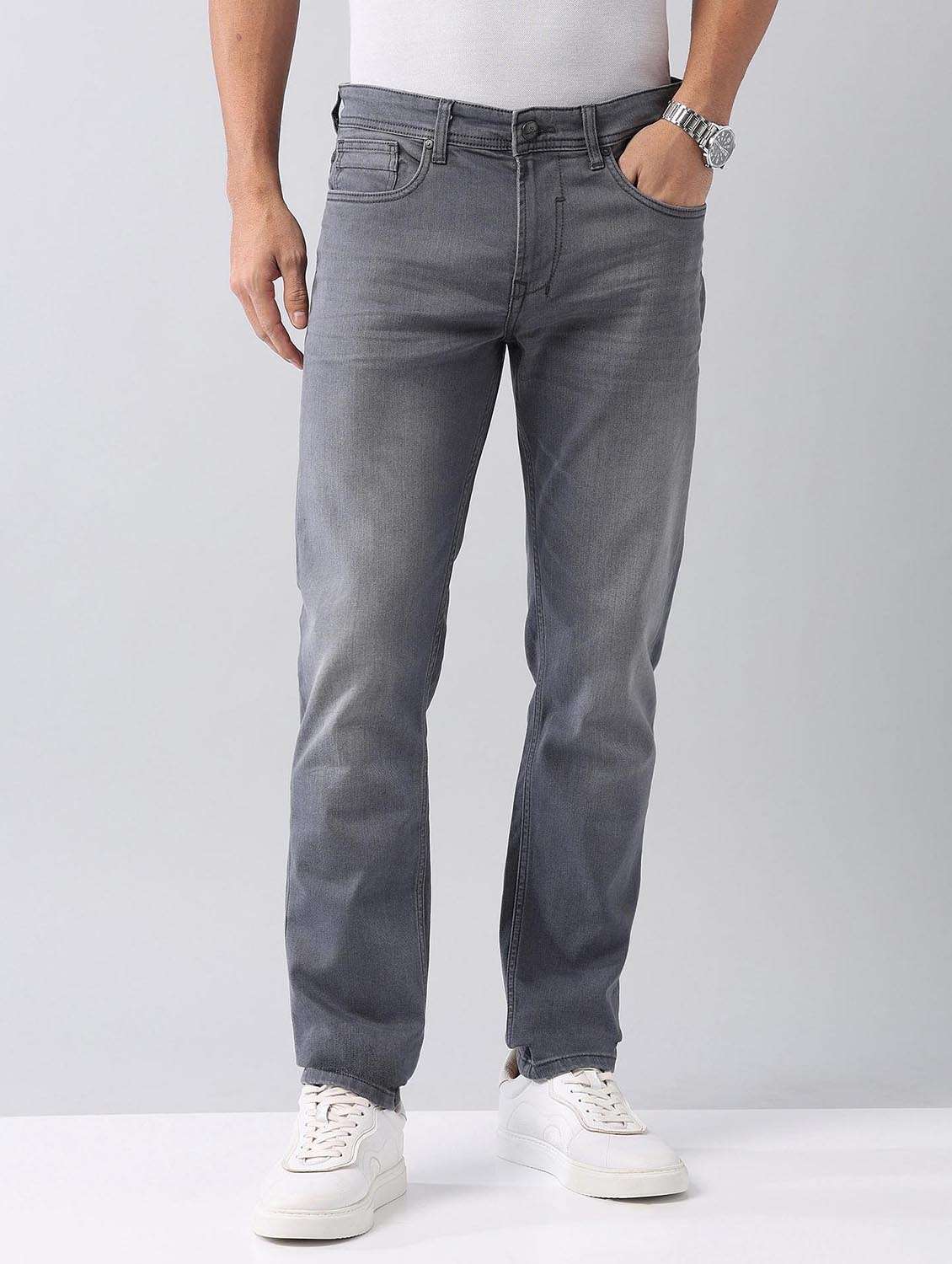 men mid rise ankle length relaxed fit jeans - 21794495 - Zoom Image - 0