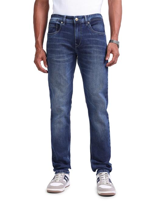 men mid rise ankle length straight fit jeans - 21794497 - Standard Image - 0