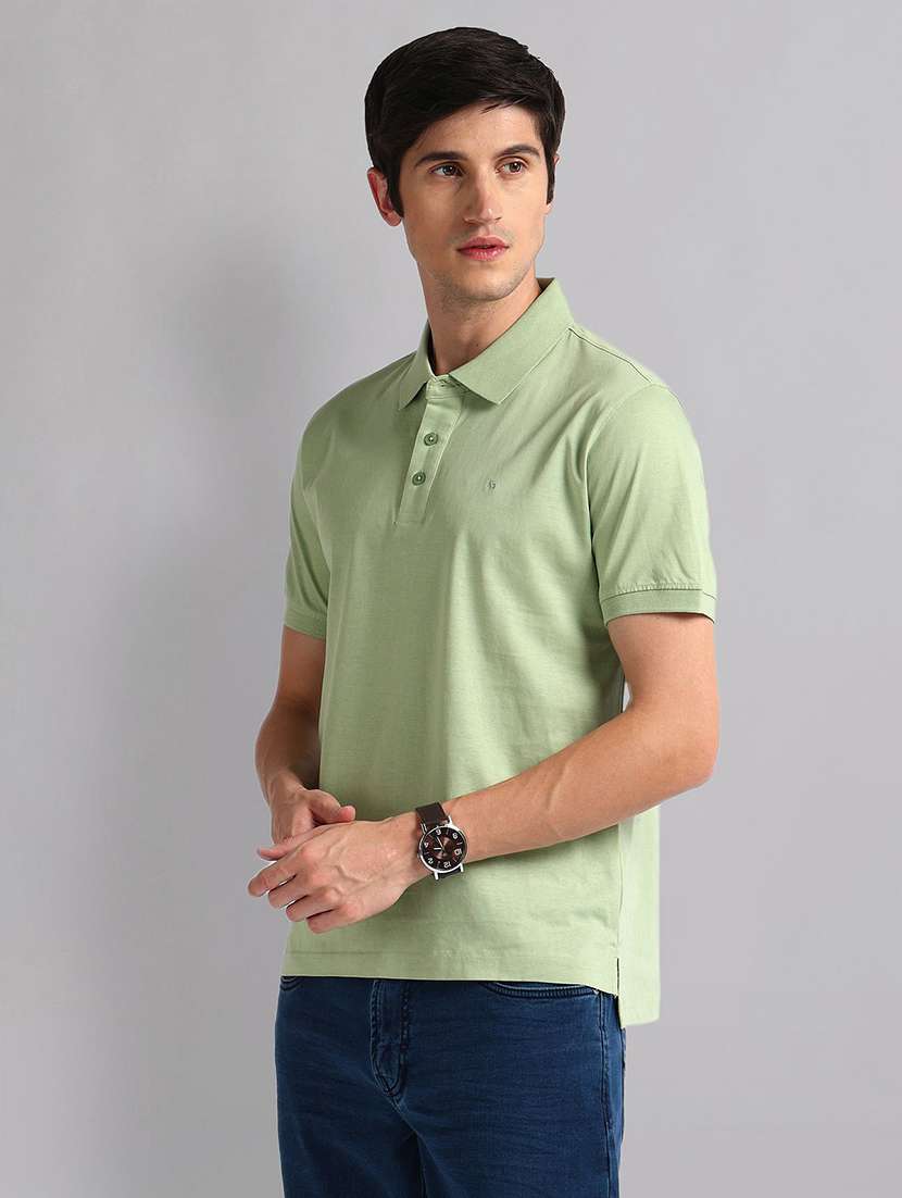 men solid short sleeve polo t-shirt - 21794505 -  Standard Image - 1