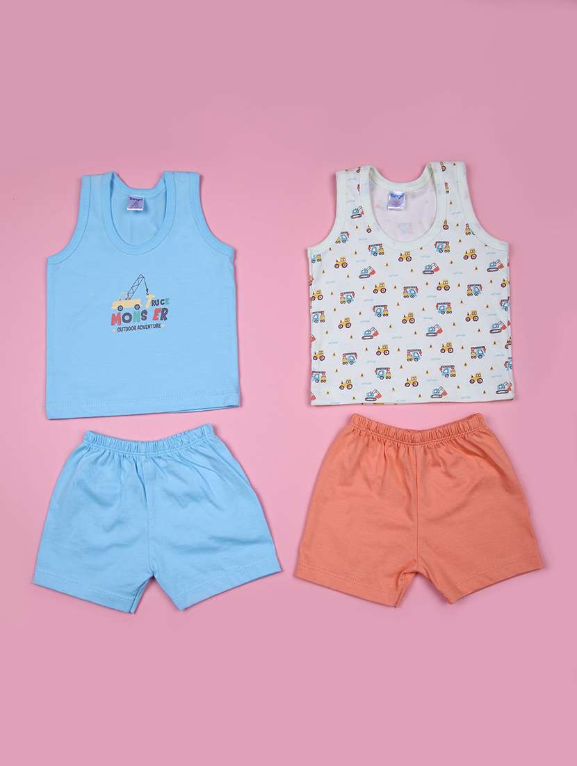 kids pack of 2 printed twin sets 