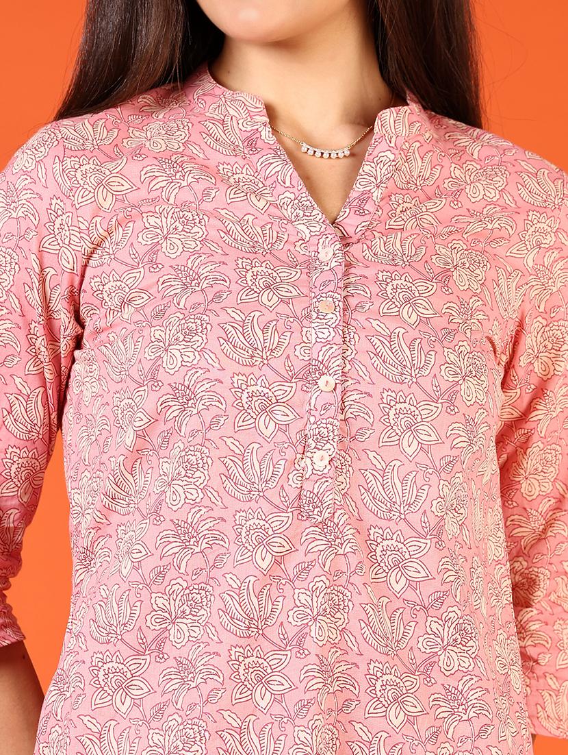 women printed three quarter sleeve straight kurta - 21794716 - Standard Image - 4