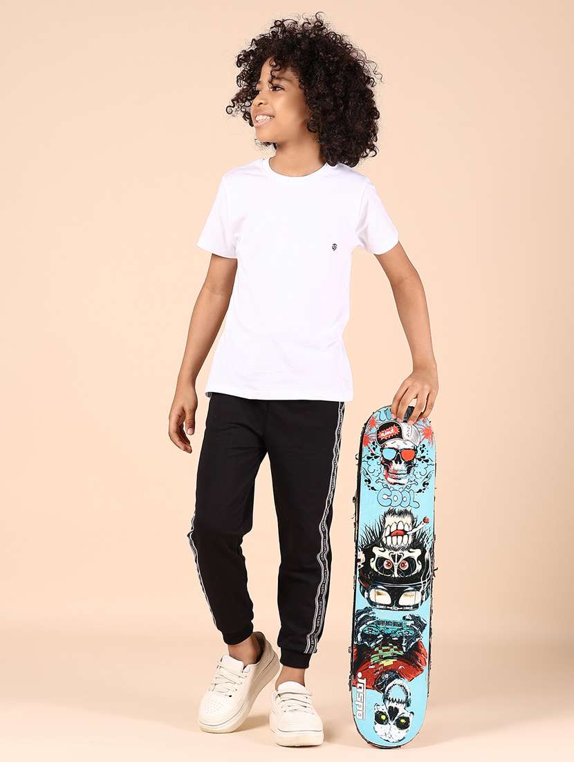 boys black taped mid rise jogger - 21794751 -  Standard Image - 4