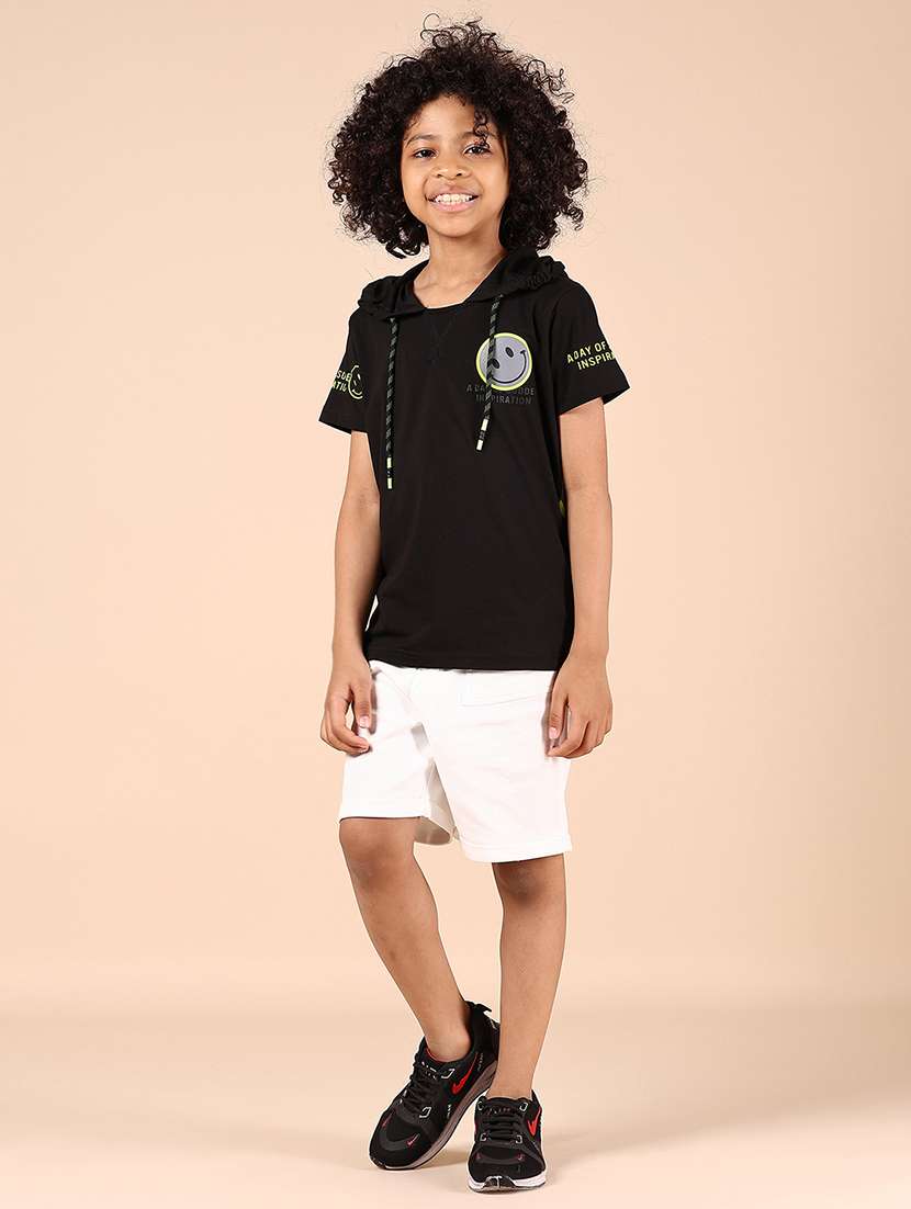 boys printed short sleeve regular fit hooded t-shirt - 21794775 -  Standard Image - 4