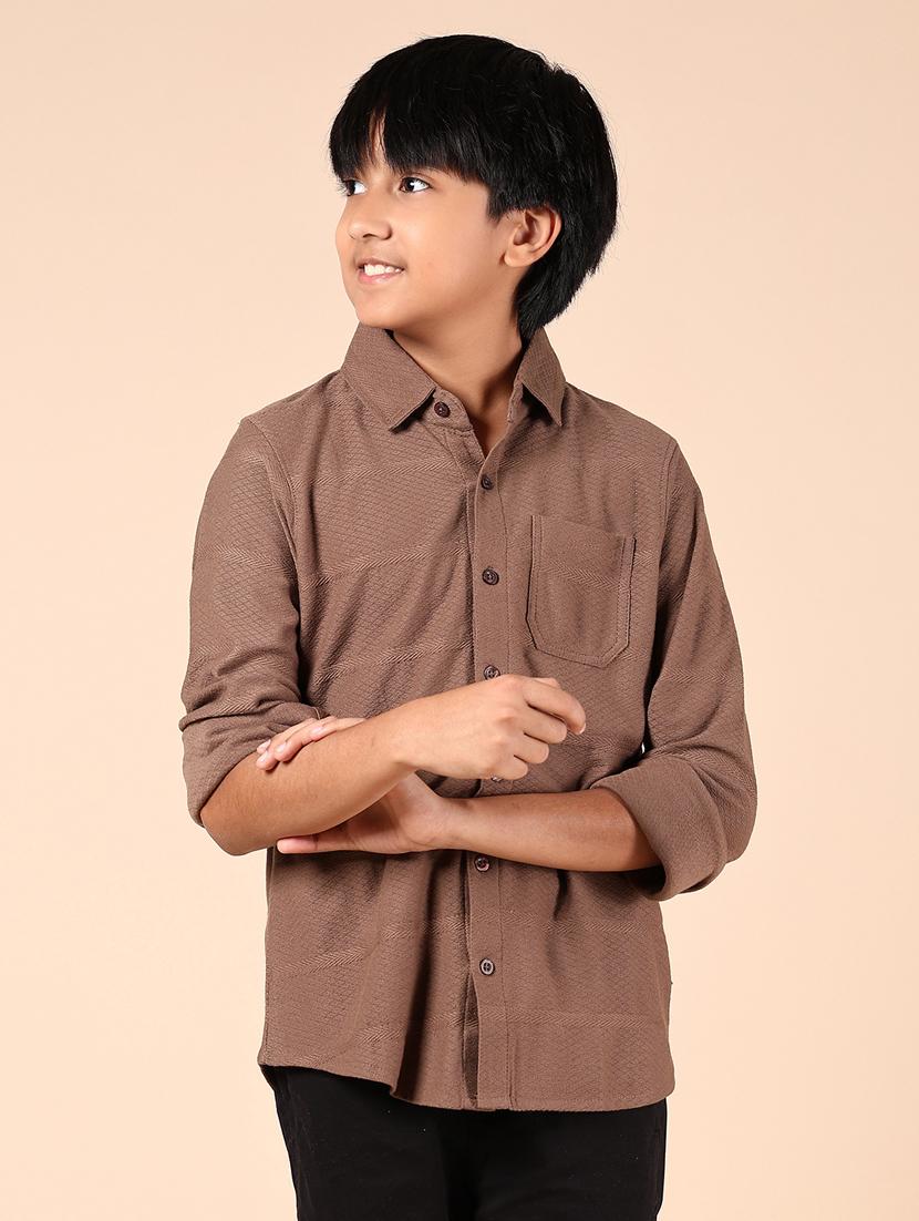 boys self designed collared shirt - 21794858 -  Standard Image - 1