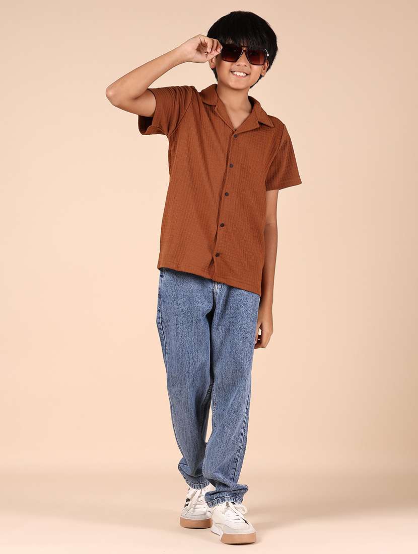 boys self designed cuban collared shirt - 21794987 -  Standard Image - 4