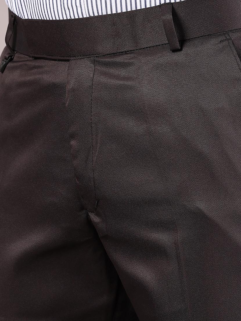 men solid regular fit flat front formal trouser - 21795001 - Standard Image - 4