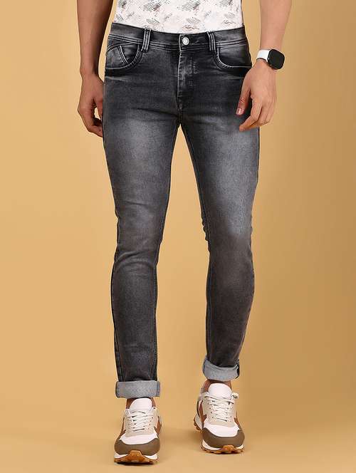 men solid mid rise skinny fit jean - 21795018 - Standard Image - 0