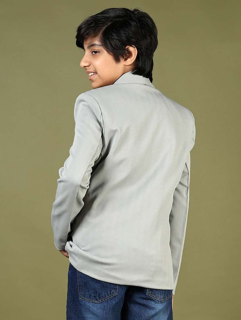 boys solid long sleeve blazer - 21795432 - Standard Image - 4