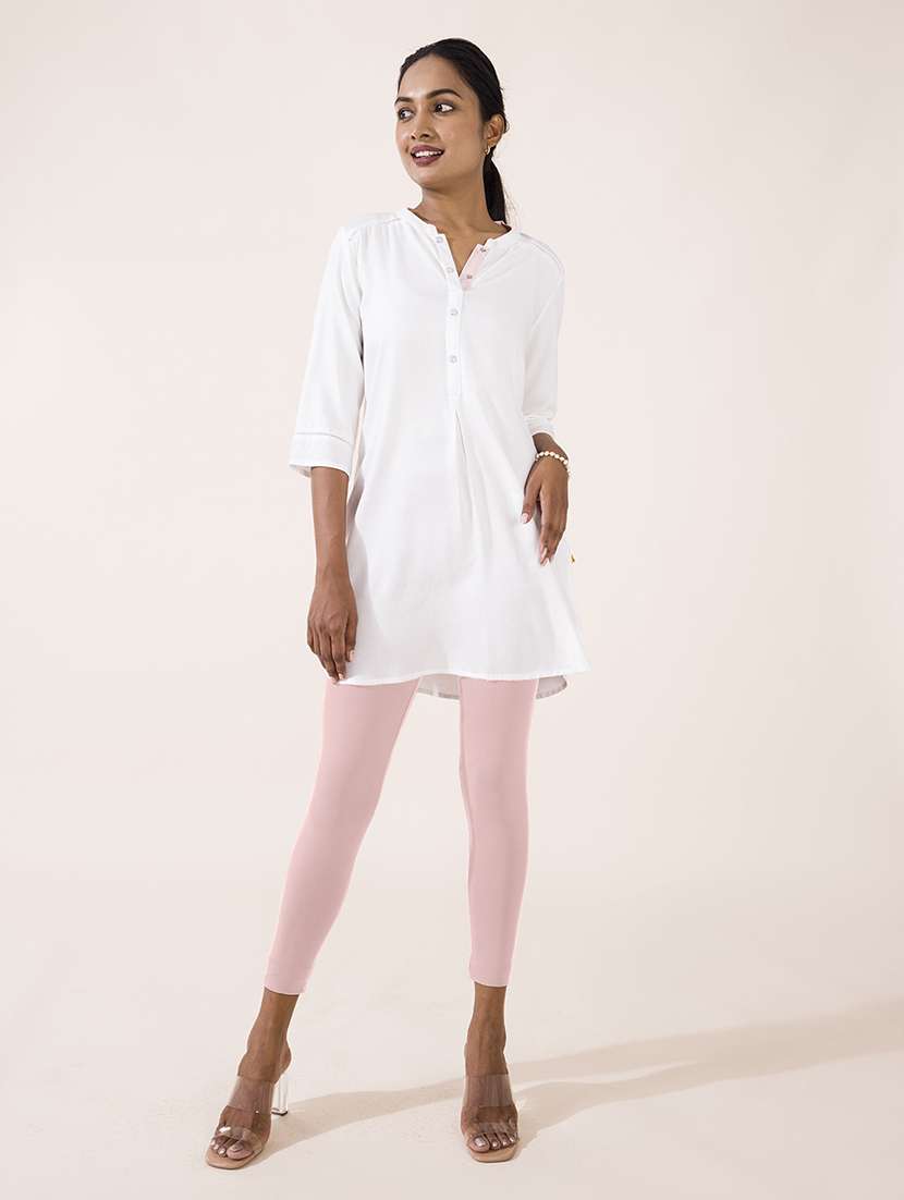 women solid ankle length leggings - 21795747 -  Standard Image - 1
