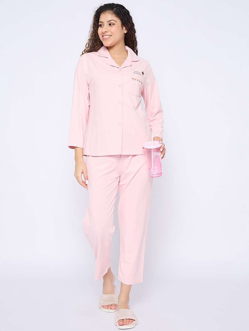 women long sleeves nightwear pyjama set - 21796524 -  Standard Image - 1