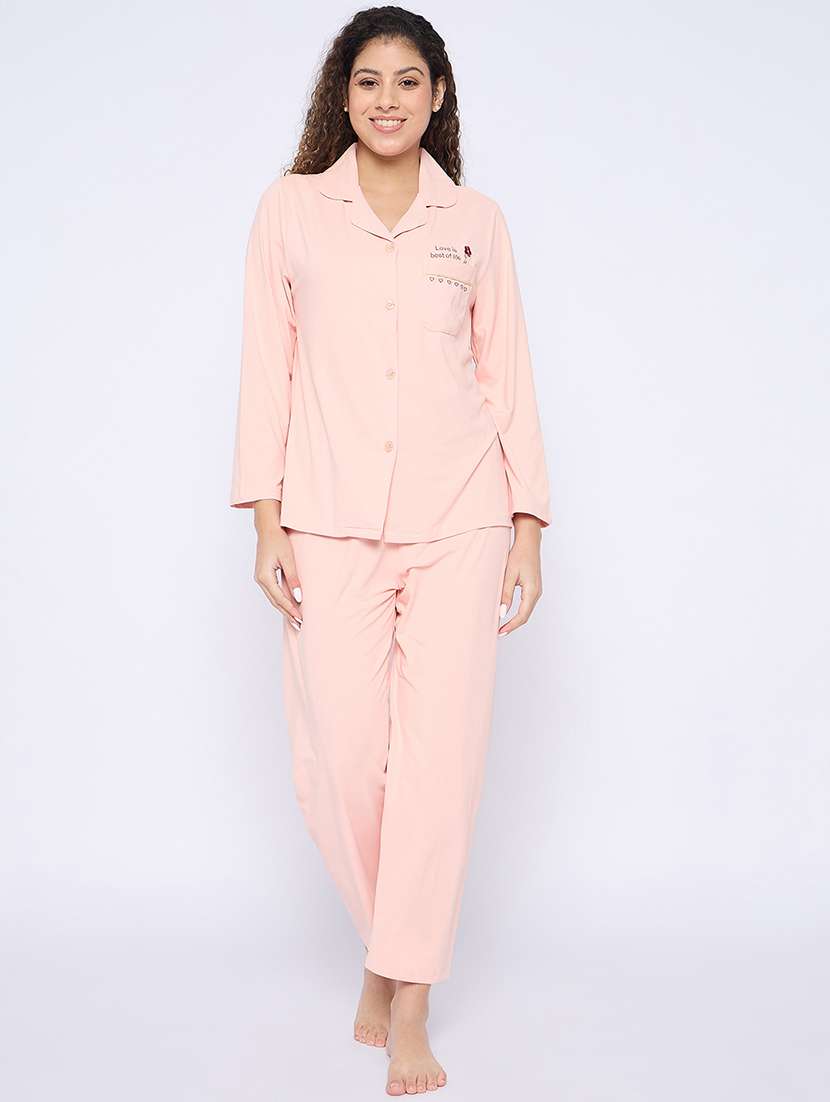 women long sleeves nightwear pyjama set - 21796525 -  Standard Image - 1