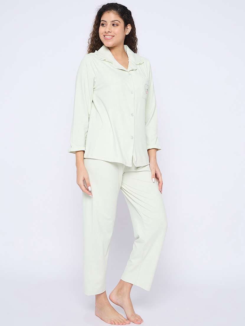 women long sleeves nightwear pyjama set - 21796526 -  Standard Image - 1