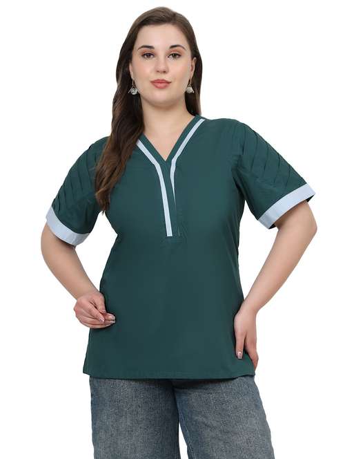 women solid short sleeves regular top - 21796529 -  Standard Image - 0