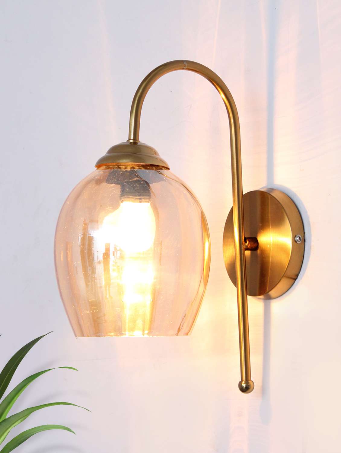 antique wall lights pearl drop amber color