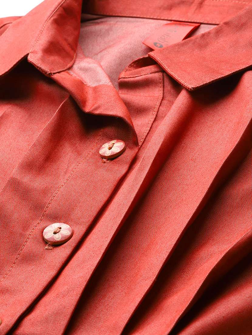 women solid collared shirt dress - 21796766 -  Standard Image - 4