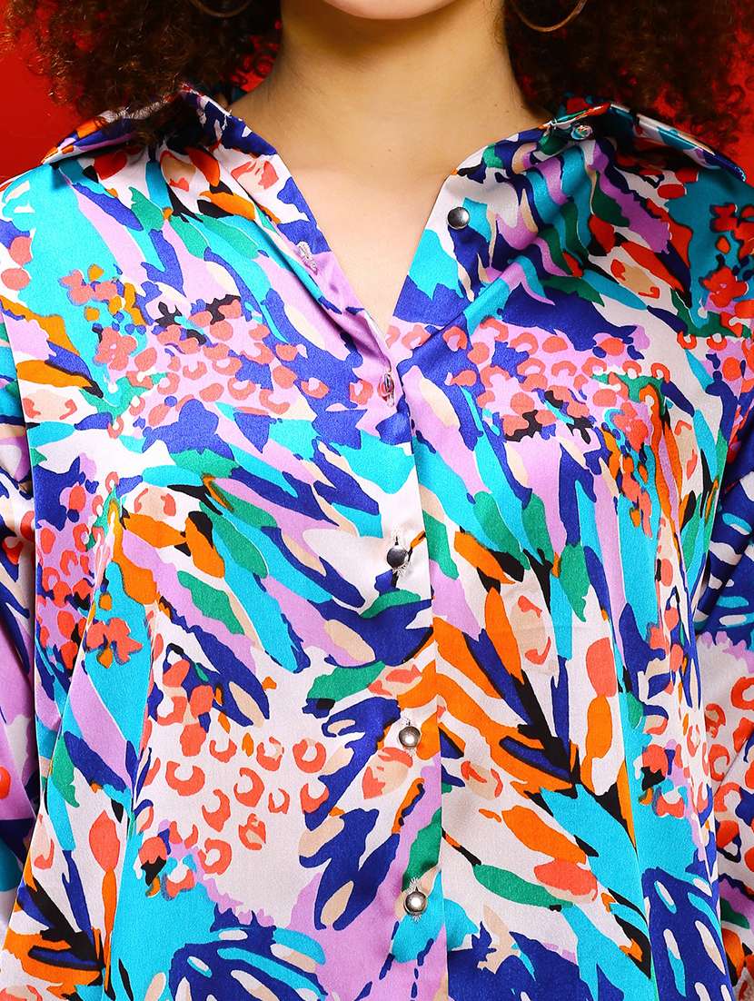 women printed shirt and trouser co-ord set - 21796999 - Standard Image - 4
