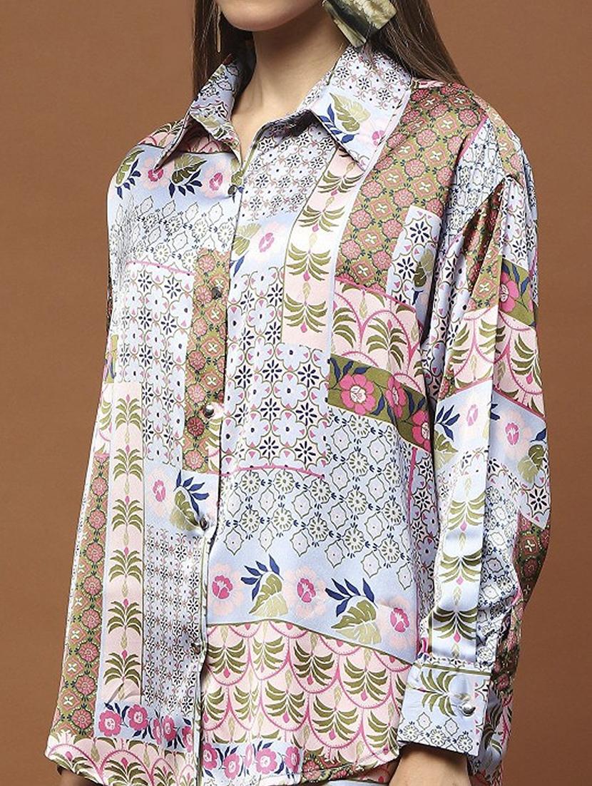 women printed shirt and trouser co-ord set - 21797001 - Standard Image - 4