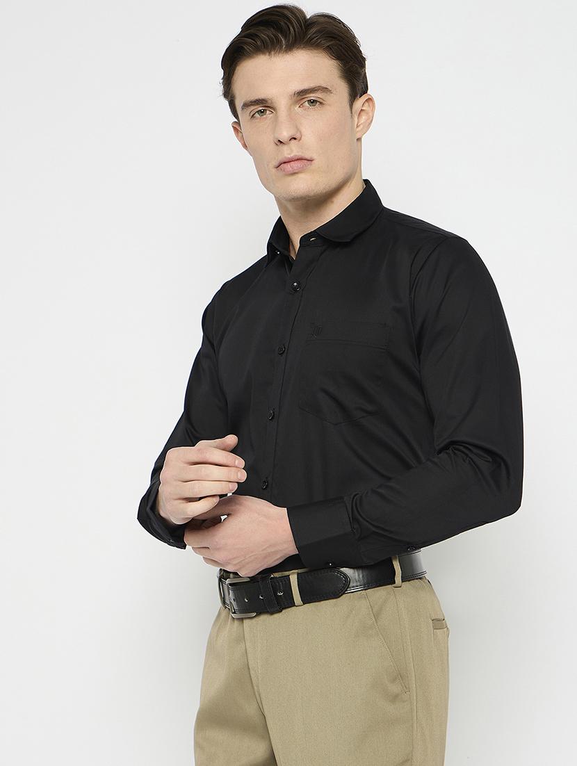 men solid colared long sleeeves formal shirt - 21797015 - Standard Image - 1